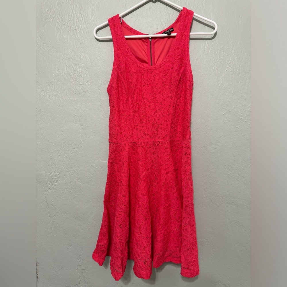 Express coral dress